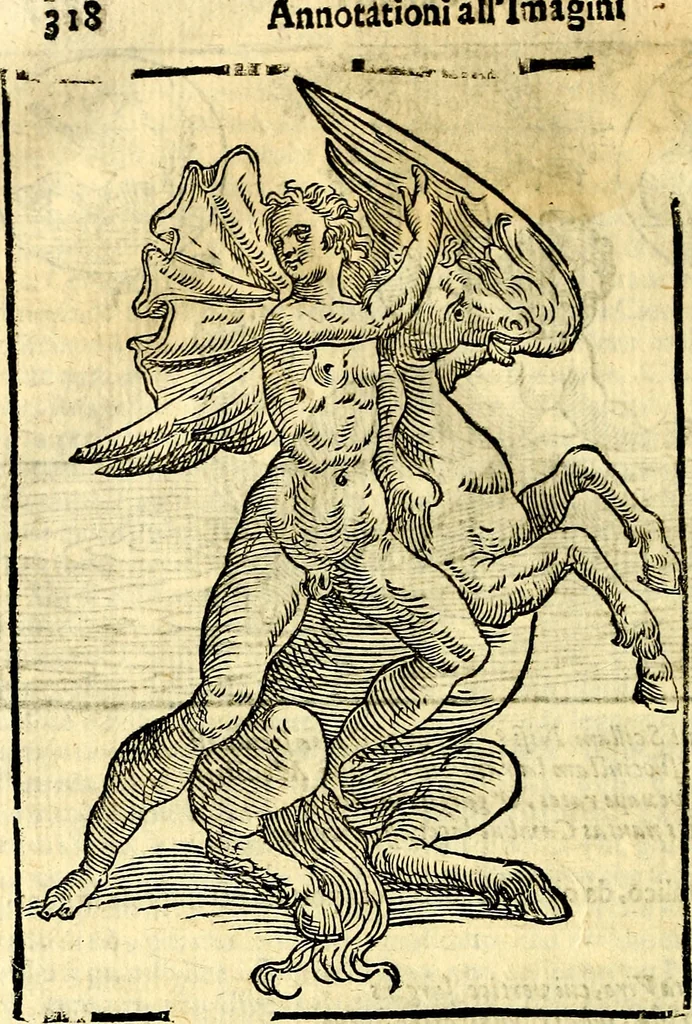 An illustration from Imagini delli dei de gl'antichi, 1647, leaf 349