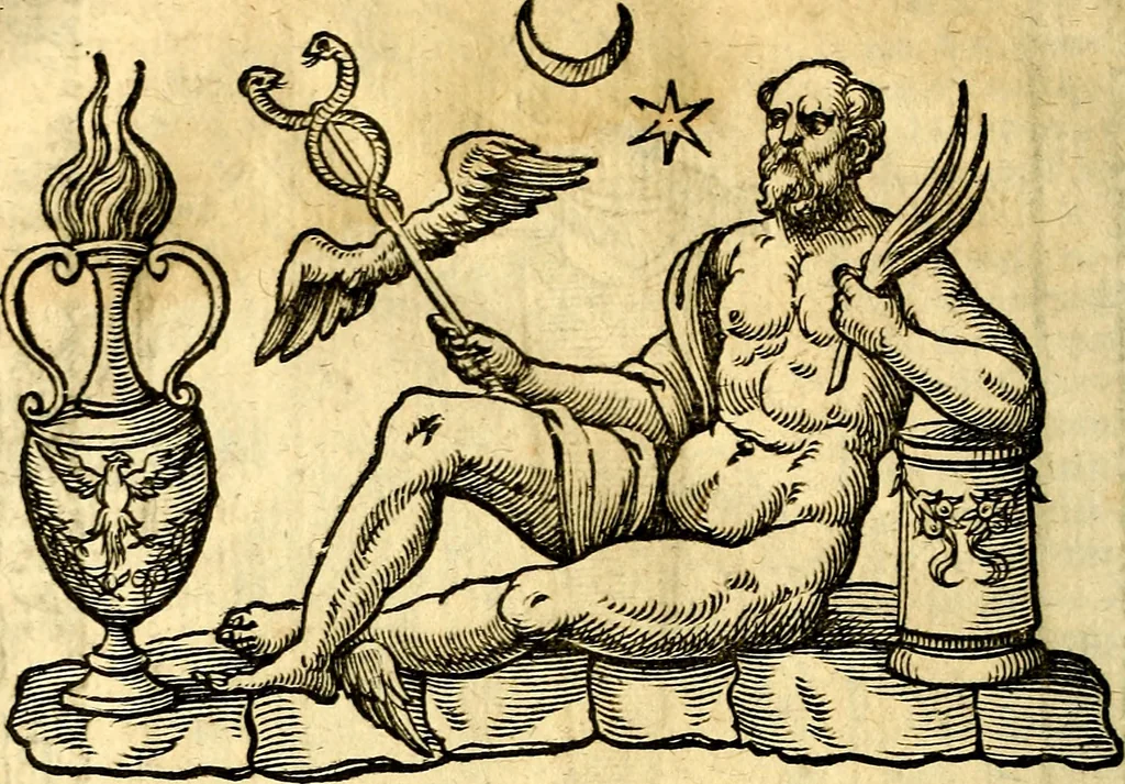 An illustration from Imagini delli dei de gl'antichi, 1647, leaf 351