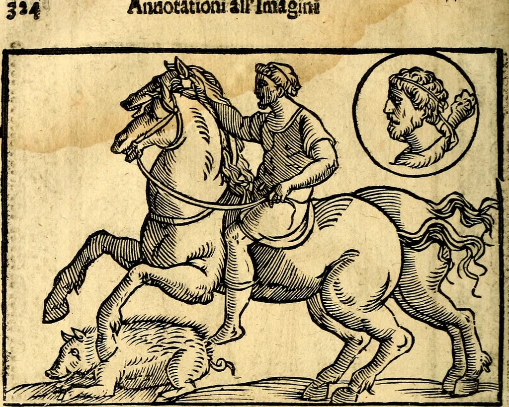 An illustration from Imagini delli dei de gl'antichi, 1647, leaf 355