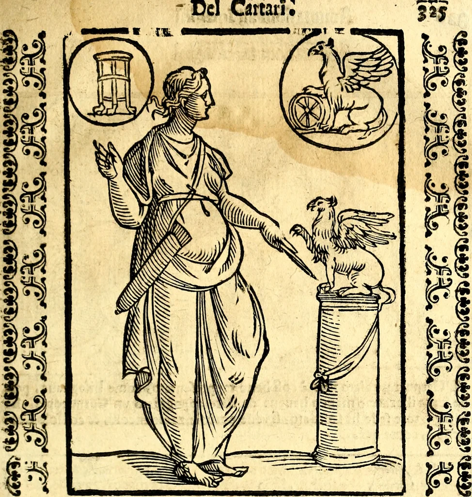 An illustration from Imagini delli dei de gl'antichi, 1647, leaf 356