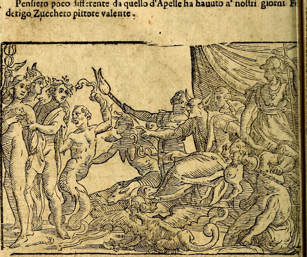 An illustration from Imagini delli dei de gl'antichi, 1647, leaf 369