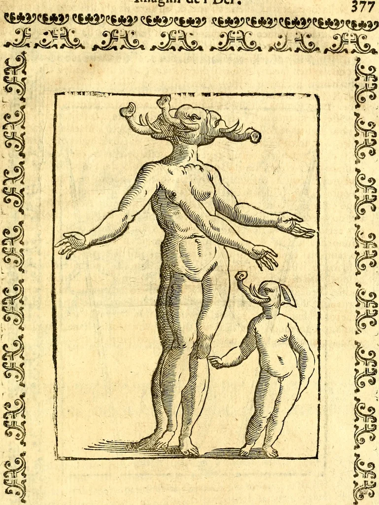 An illustration from Imagini delli dei de gl'antichi, 1647, leaf 406