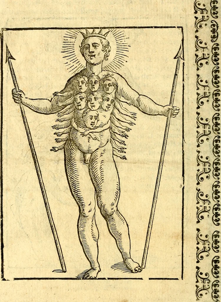 An illustration from Imagini delli dei de gl'antichi, 1647, leaf 407