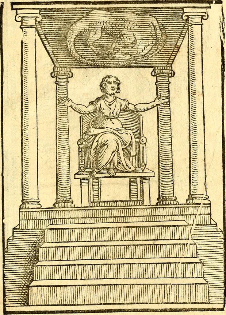 An illustration from Imagini delli dei de gl'antichi, 1647, leaf 412
