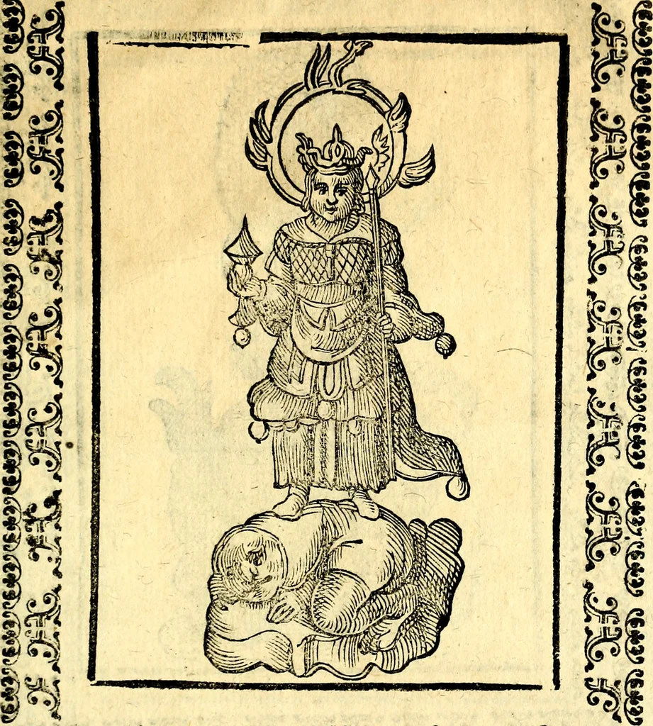 An illustration from Imagini delli dei de gl'antichi, 1647, leaf 422