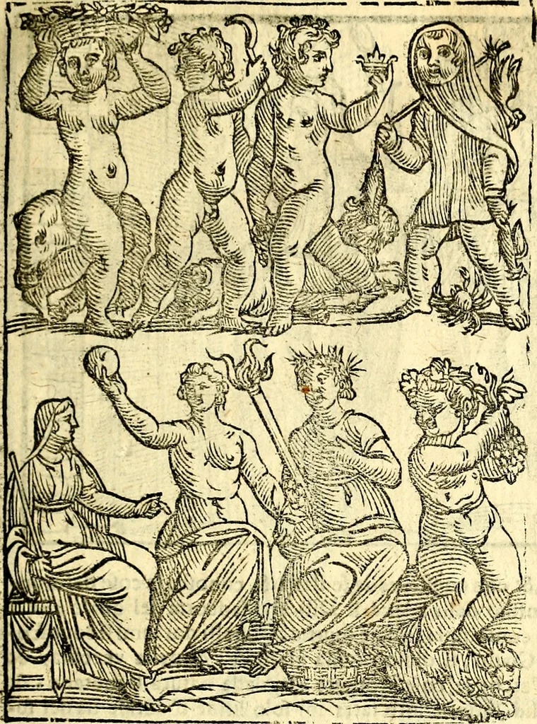 An illustration from Imagini delli dei de gl'antichi, 1647, leaf 56