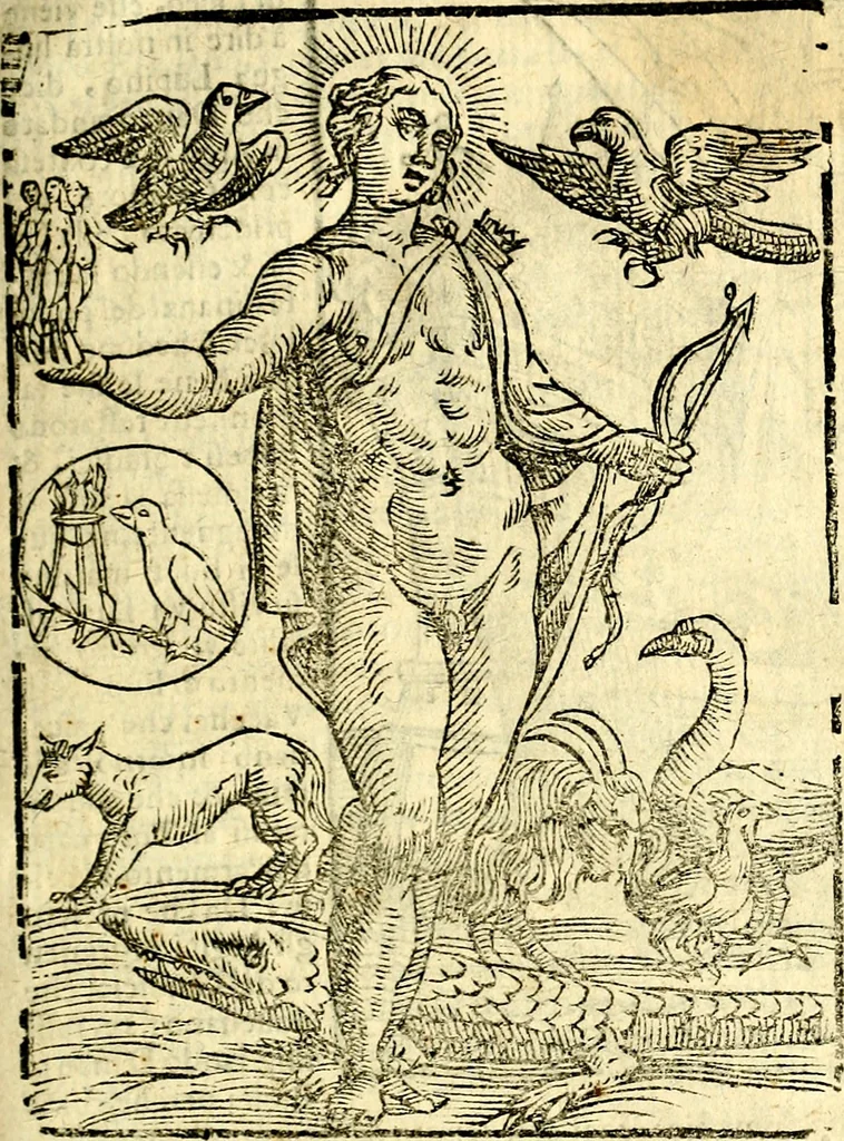 An illustration from Imagini delli dei de gl'antichi, 1647, leaf 64