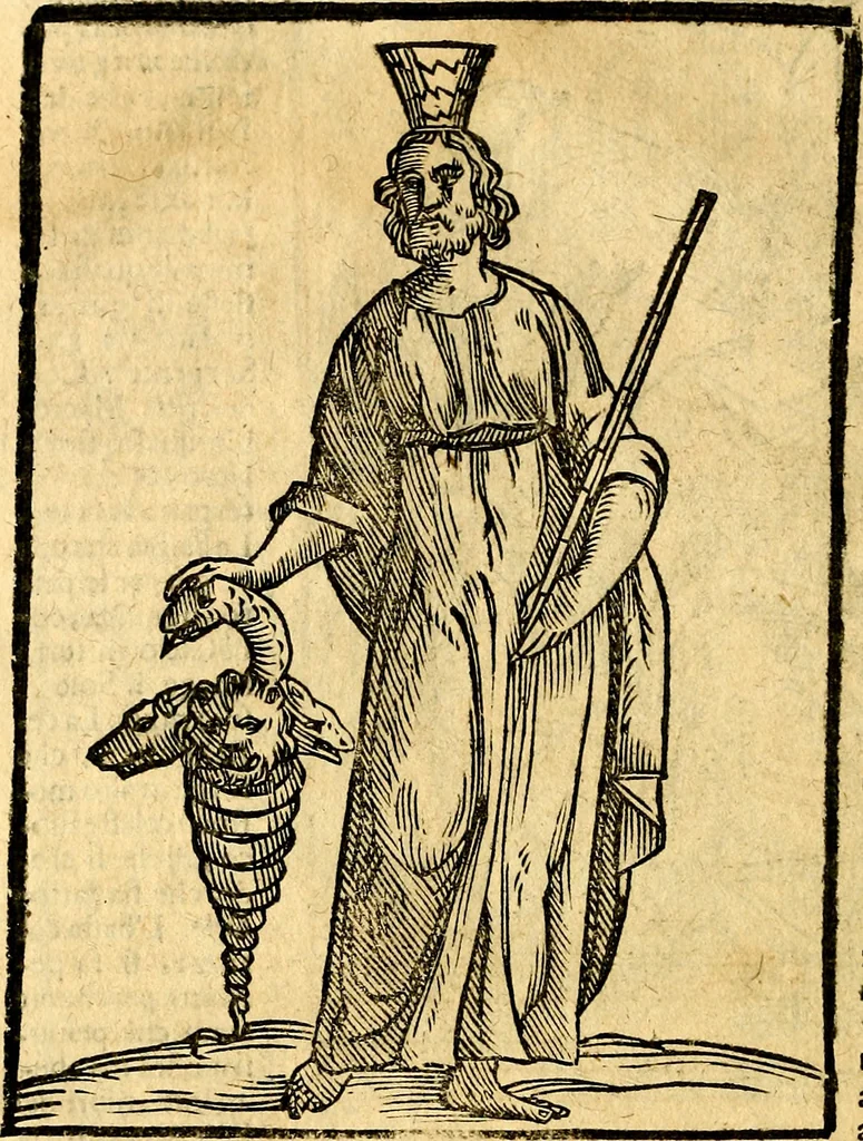 An illustration from Imagini delli dei de gl'antichi, 1647, leaf 75