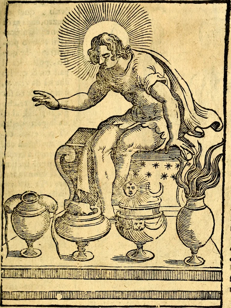 An illustration from Imagini delli dei de gl'antichi, 1647, leaf 76