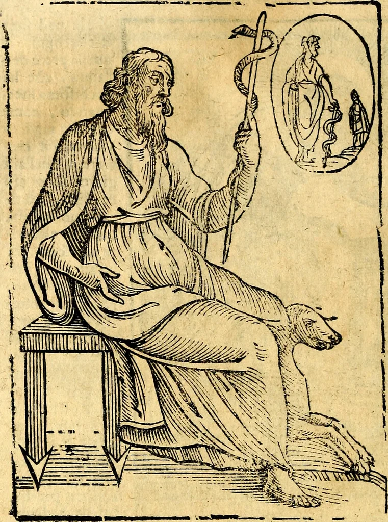 An illustration from Imagini delli dei de gl'antichi, 1647, leaf 77
