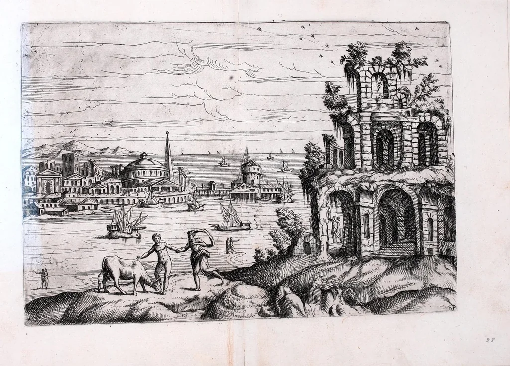 An illustration from Imagini favolose : nelle qvali in diuersimodi si vegono rappresentate le piv vaghe favole de gli antichi, 1585, leaf 59