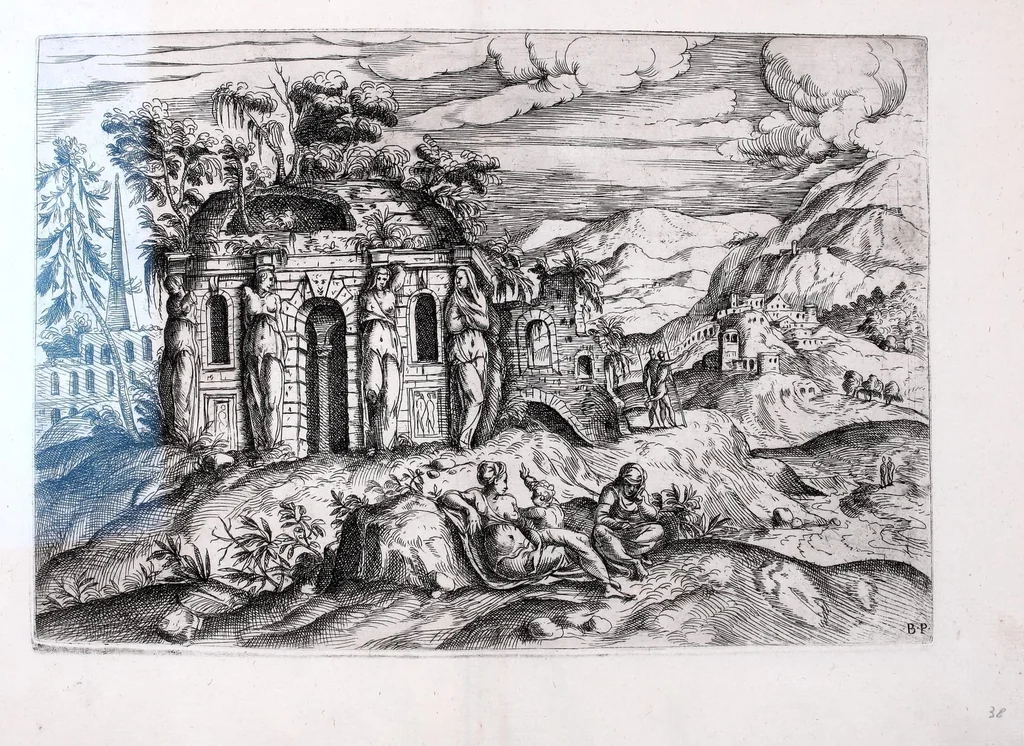 An illustration from Imagini favolose : nelle qvali in diuersimodi si vegono rappresentate le piv vaghe favole de gli antichi, 1585, leaf 79