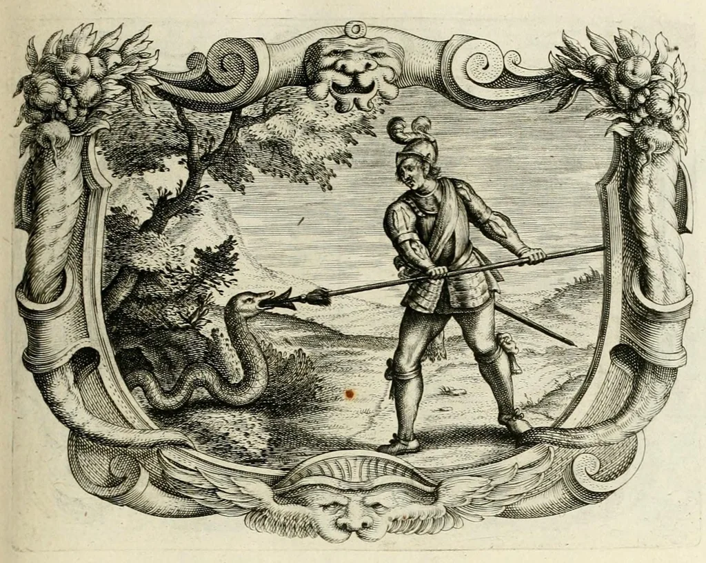 An illustration from Imago primi saeculi Societatis Iesu : a prouincia Flandro-Belgica eiusdem Societatis repraesentata, 1640, leaf 581