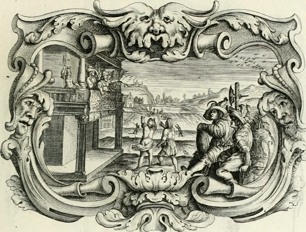 An illustration from Imago primi sæcvli Societatis Iesv a Provincia Flandro-Belgica eivsdem Societatis repræsentata .., 1640, leaf 206