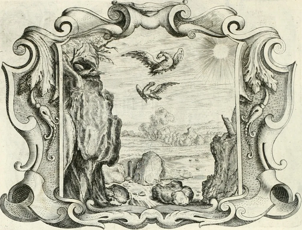 An illustration from Imago primi sæcvli Societatis Iesv a Provincia Flandro-Belgica eivsdem Societatis repræsentata .., 1640, leaf 485