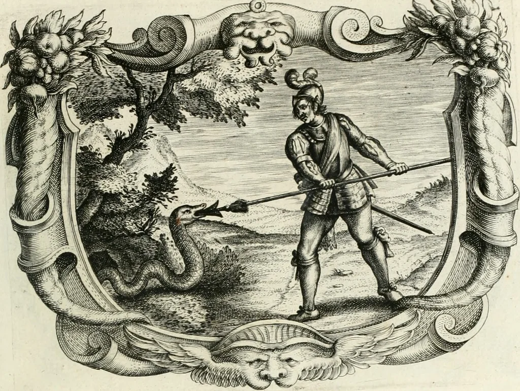 An illustration from Imago primi sæcvli Societatis Iesv a Provincia Flandro-Belgica eivsdem Societatis repræsentata .., 1640, leaf 582