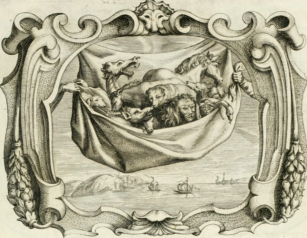 An illustration from Imago primi sæcvli Societatis Iesv a Provincia Flandro-Belgica eivsdem Societatis repræsentata .., 1640, leaf 954