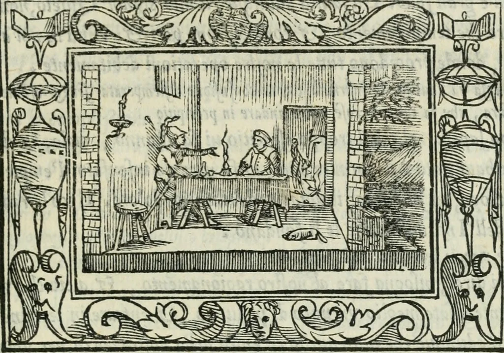 An illustration from I marmi del Doni, academico peregrino, 1552, leaf 342