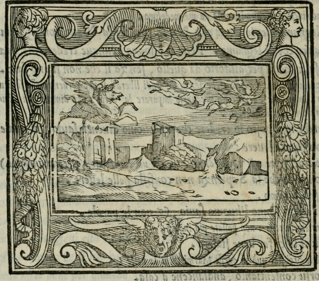 An illustration from I marmi del Doni, academico peregrino, 1552, leaf 371