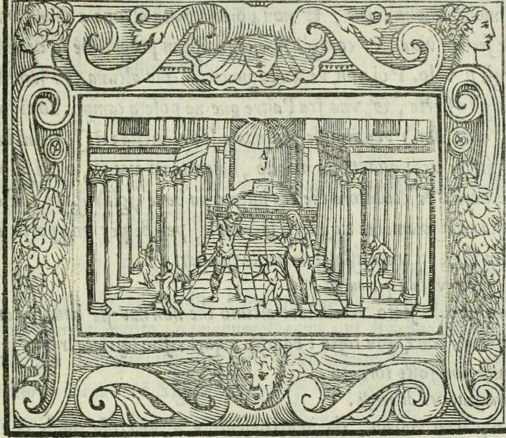 An illustration from I marmi del Doni, academico peregrino, 1552, leaf 420