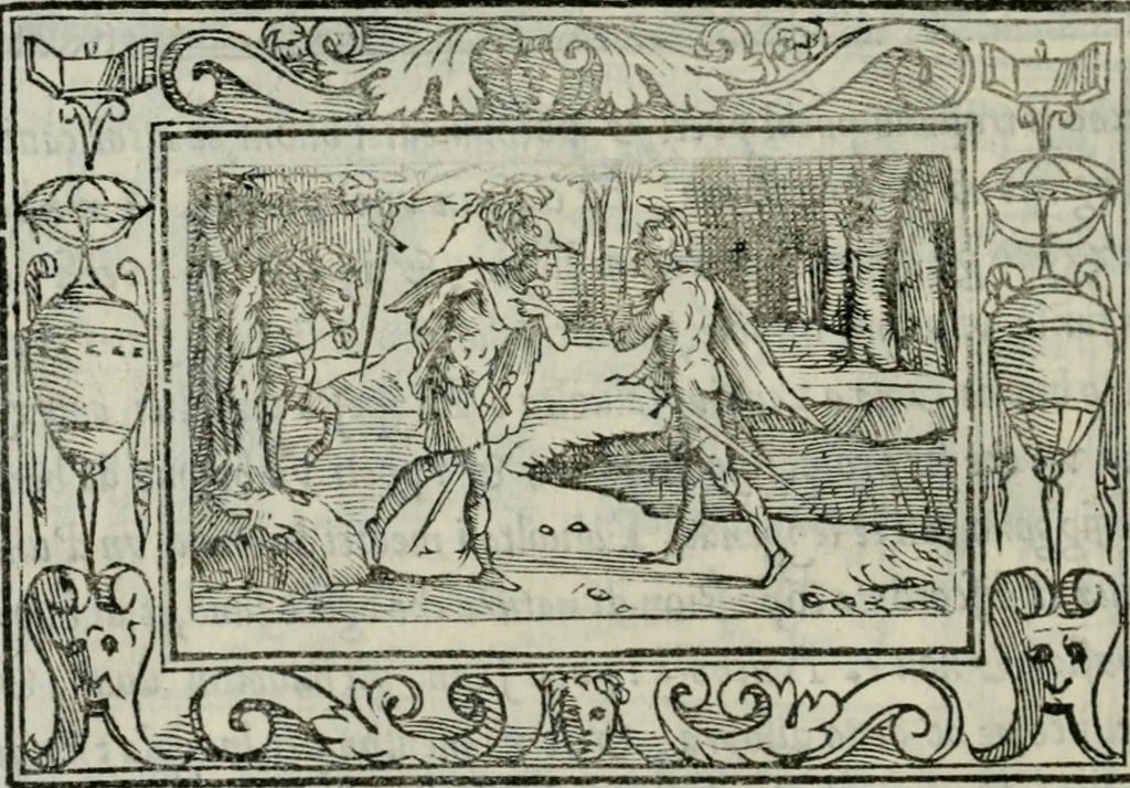 An illustration from I marmi del Doni, academico peregrino, 1552, leaf 455