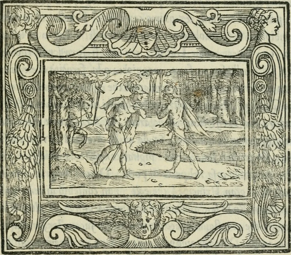 An illustration from I marmi del Doni, academico peregrino, 1552, leaf 480