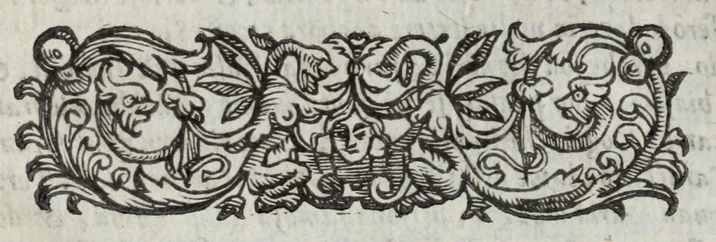 An illustration from I marmi del Doni, academico peregrino, cioè, Ragionamenti introdotti a farsi da varie conditioni d'huomini, à luoghi di honesto piacere in Firenze : ripieno di discorsi in varie scienze & discipline ; diviso in quattro libri .., 1609, leaf 124