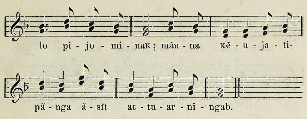 An illustration from Imgerutsit nôtiggit 100 = Hundert eskimoische Lieder : freie Übersetzungen und Nachbildungen deutscher Volksgesänge, 1872, leaf 25