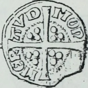 An illustration from Imitations des monnaies au type esterlin frappées en Europe pendante le XIIIe et le XIVe siècle, 1871, leaf 11