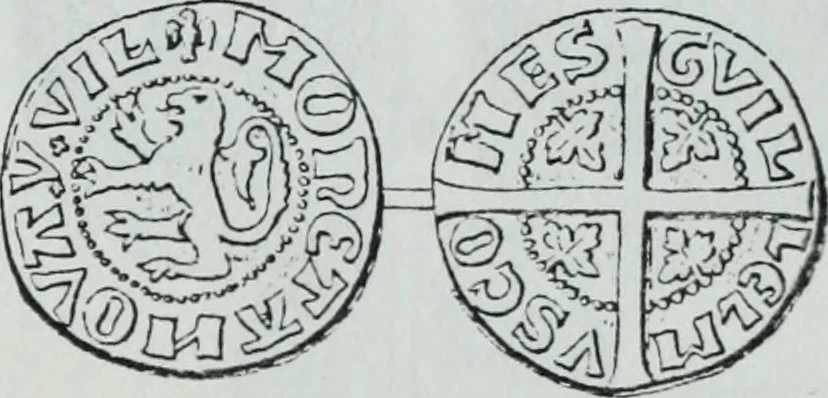 An illustration from Imitations des monnaies au type esterlin frappées en Europe pendante le XIIIe et le XIVe siècle, 1871, leaf 11