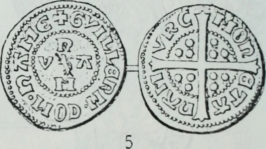An illustration from Imitations des monnaies au type esterlin frappées en Europe pendante le XIIIe et le XIVe siècle, 1871, leaf 11