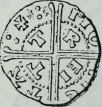 An illustration from Imitations des monnaies au type esterlin frappées en Europe pendante le XIIIe et le XIVe siècle, 1871, leaf 15