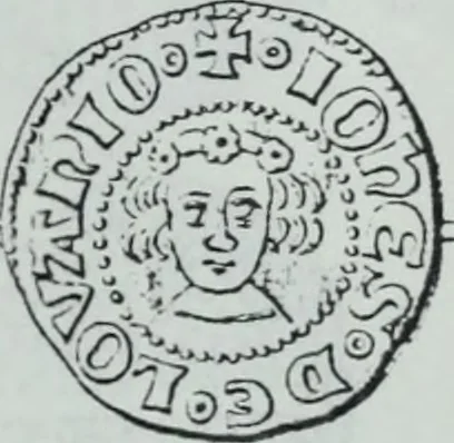 An illustration from Imitations des monnaies au type esterlin frappées en Europe pendante le XIIIe et le XIVe siècle, 1871, leaf 16