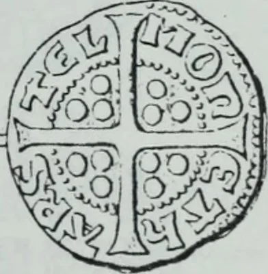 An illustration from Imitations des monnaies au type esterlin frappées en Europe pendante le XIIIe et le XIVe siècle, 1871, leaf 16