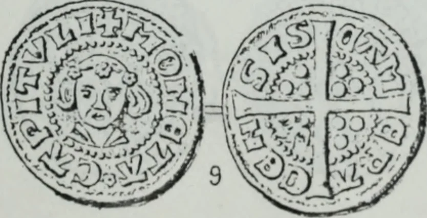 An illustration from Imitations des monnaies au type esterlin frappées en Europe pendante le XIIIe et le XIVe siècle, 1871, leaf 22