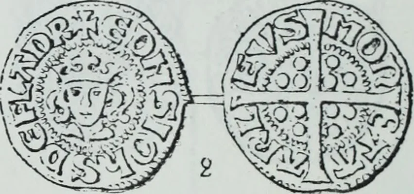 An illustration from Imitations des monnaies au type esterlin frappées en Europe pendante le XIIIe et le XIVe siècle, 1871, leaf 23