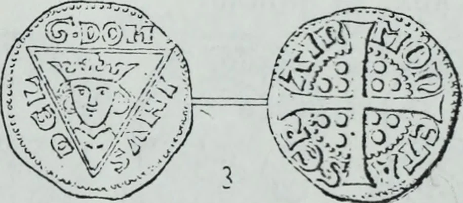An illustration from Imitations des monnaies au type esterlin frappées en Europe pendante le XIIIe et le XIVe siècle, 1871, leaf 23