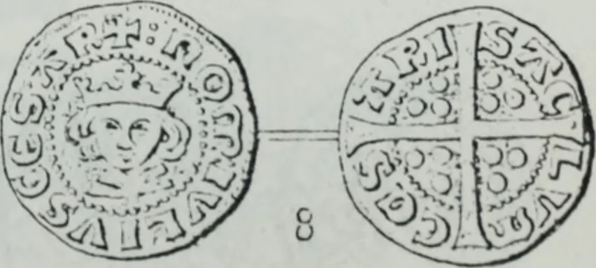 An illustration from Imitations des monnaies au type esterlin frappées en Europe pendante le XIIIe et le XIVe siècle, 1871, leaf 24