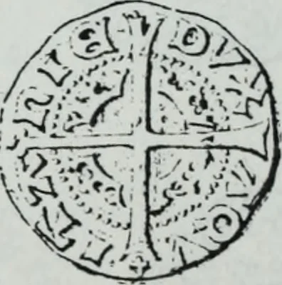 An illustration from Imitations des monnaies au type esterlin frappées en Europe pendante le XIIIe et le XIVe siècle, 1871, leaf 25