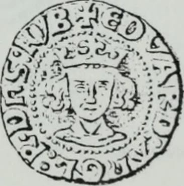 An illustration from Imitations des monnaies au type esterlin frappées en Europe pendante le XIIIe et le XIVe siècle, 1871, leaf 25