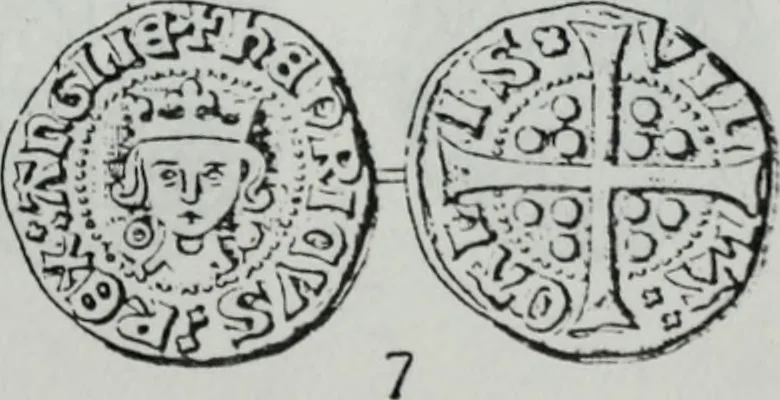 An illustration from Imitations des monnaies au type esterlin frappées en Europe pendante le XIIIe et le XIVe siècle, 1871, leaf 25