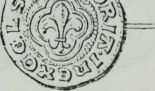 An illustration from Imitations des monnaies au type esterlin frappées en Europe pendante le XIIIe et le XIVe siècle, 1871, leaf 28