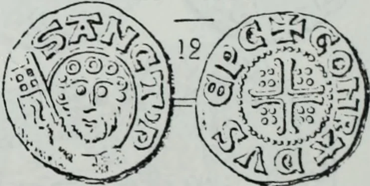An illustration from Imitations des monnaies au type esterlin frappées en Europe pendante le XIIIe et le XIVe siècle, 1871, leaf 29