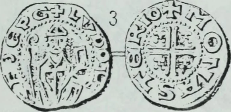 An illustration from Imitations des monnaies au type esterlin frappées en Europe pendante le XIIIe et le XIVe siècle, 1871, leaf 30