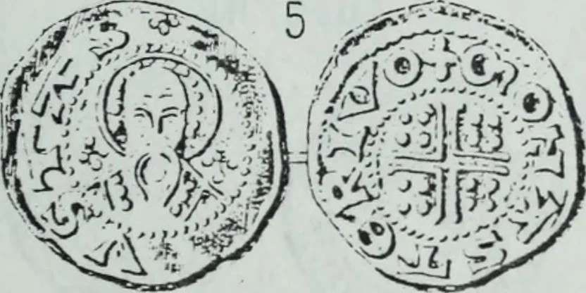 An illustration from Imitations des monnaies au type esterlin frappées en Europe pendante le XIIIe et le XIVe siècle, 1871, leaf 30