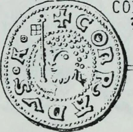 An illustration from Imitations des monnaies au type esterlin frappées en Europe pendante le XIIIe et le XIVe siècle, 1871, leaf 31