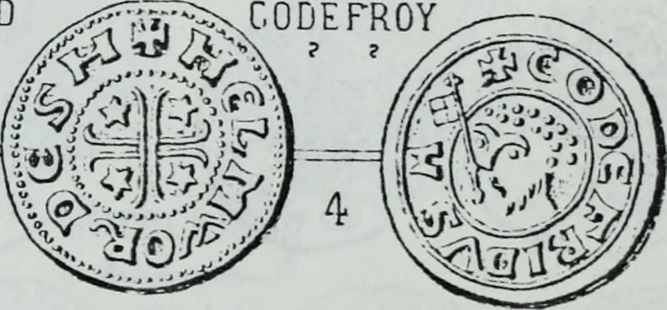 An illustration from Imitations des monnaies au type esterlin frappées en Europe pendante le XIIIe et le XIVe siècle, 1871, leaf 31