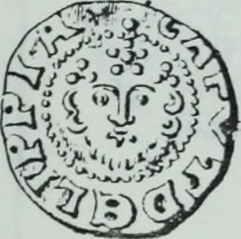 An illustration from Imitations des monnaies au type esterlin frappées en Europe pendante le XIIIe et le XIVe siècle, 1871, leaf 32