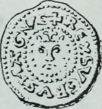 An illustration from Imitations des monnaies au type esterlin frappées en Europe pendante le XIIIe et le XIVe siècle, 1871, leaf 38