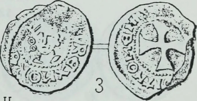 An illustration from Imitations des monnaies au type esterlin frappées en Europe pendante le XIIIe et le XIVe siècle, 1871, leaf 38